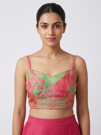 PINK EMBROIDERED CAPE SHARARA SET