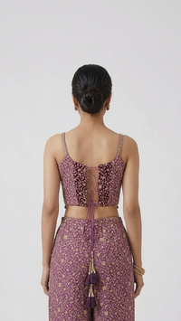 SHADED PURPLE CORSET SHARARA SET