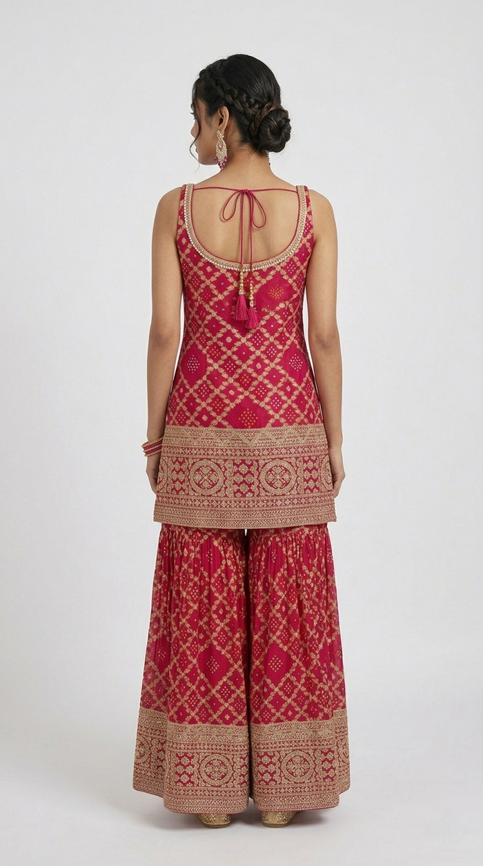 PINK BANDHANI SALWAR KAMEEZ SUIT