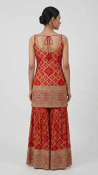 RED BANDHANI SALWAR KAMEEZ SUIT