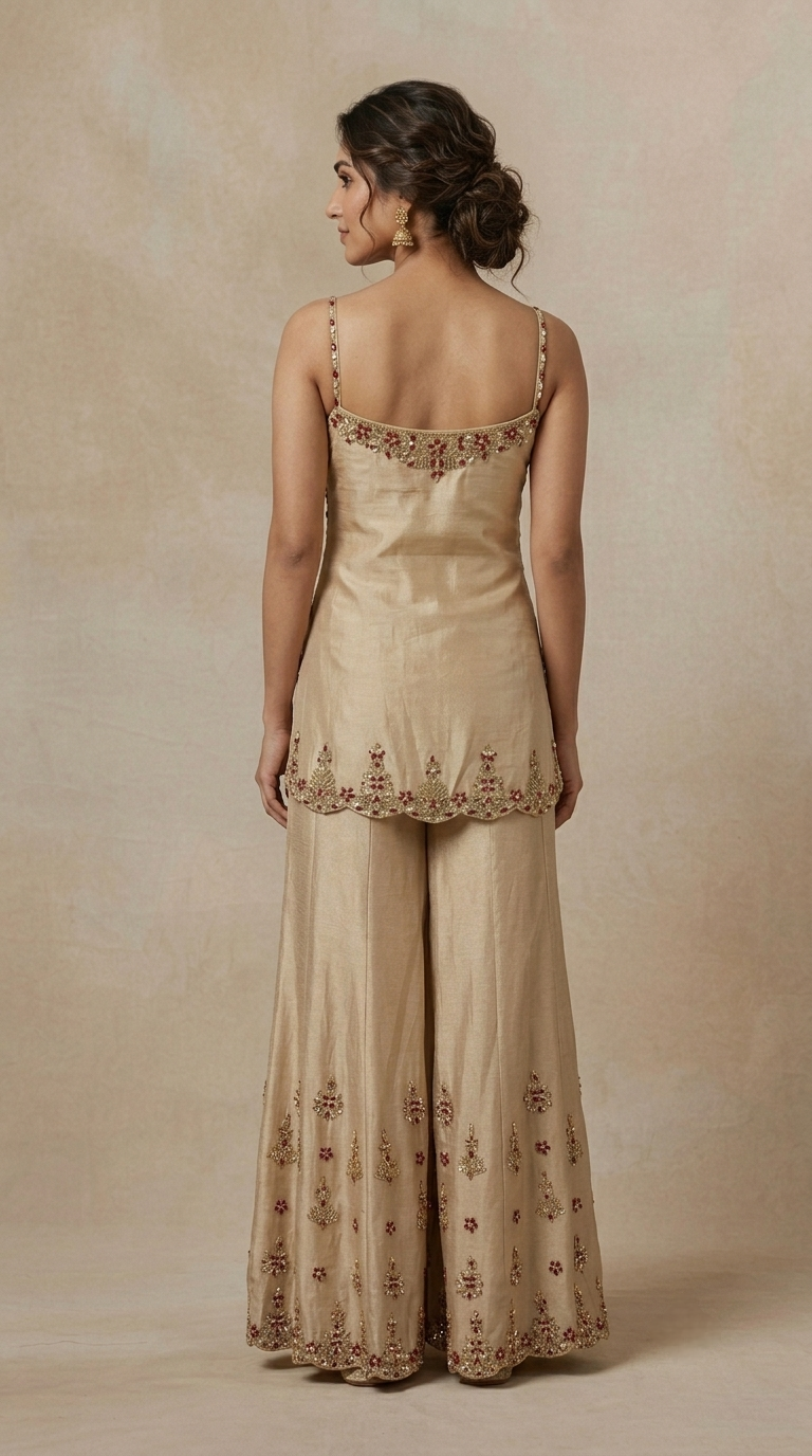 Cream designer embroidered salwar suit for women, sophisticated traditional outfit for festive celebrations and family functions