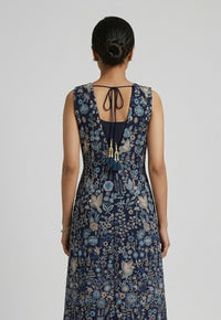 NAVY BLUE SEQUINS EMBROIDERED JACKET SET