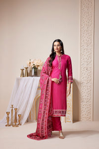 PINK SEQUINS EMBROIDERED PATOLA SILK KURTA SET | Nishly Fashion House