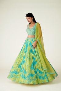 FIROZI GEORGETTE EMBROIDERED LEHENGA SET