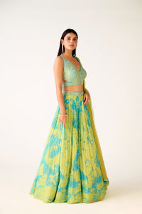 FIROZI GEORGETTE EMBROIDERED LEHENGA SET