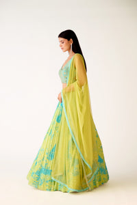 FIROZI GEORGETTE EMBROIDERED LEHENGA SET