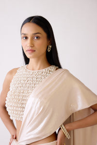 GOLD EMBROIDERED READY TO WEAR SAREE