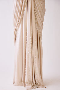 GOLD EMBROIDERED READY TO WEAR SAREE