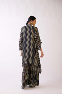BLACK EMBROIDERED KAFTAN SET