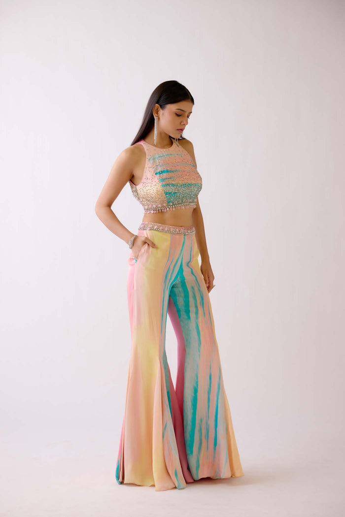 PINK EMBELLISHED SHARARA SET