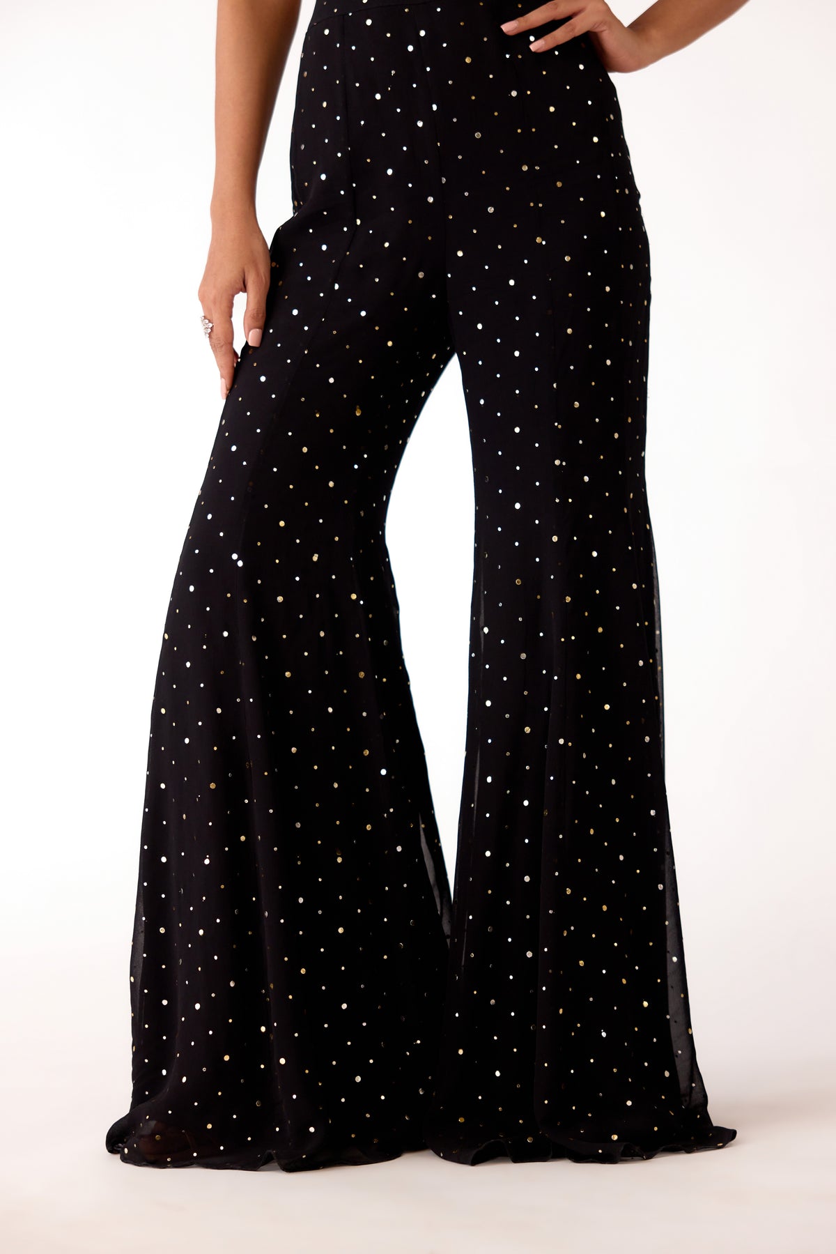 BLACK CORSET HALTER NECK EMBROIDERED SHARARA SET