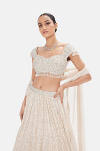 IVORY EMBROIDERED LEHENGA CHOLI