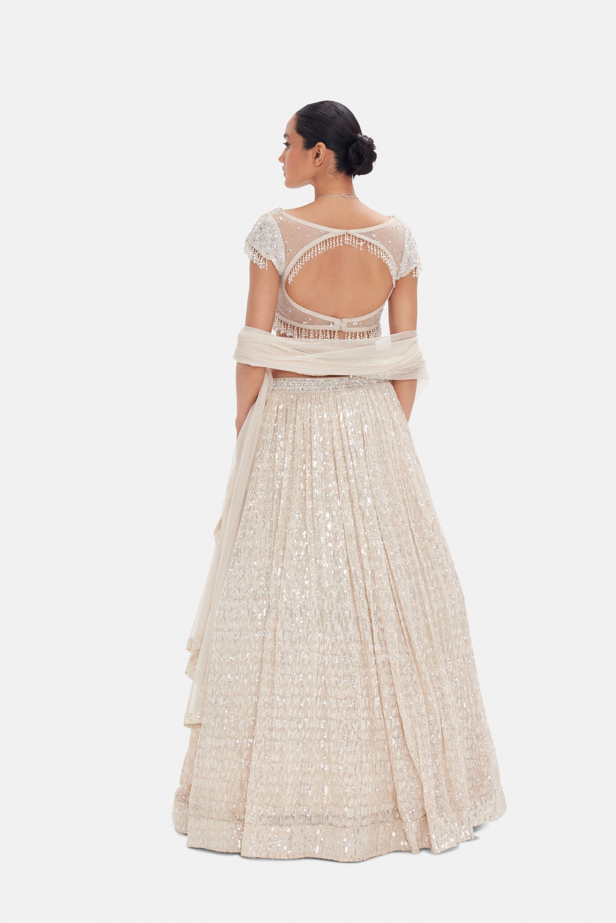 IVORY EMBROIDERED LEHENGA CHOLI