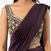 SANGEET PURPLE READY TO WEAR EMBROIDERED SAREE