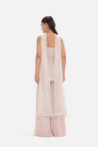 PINK SEQUINS EMBROIDERED SHARARA SET