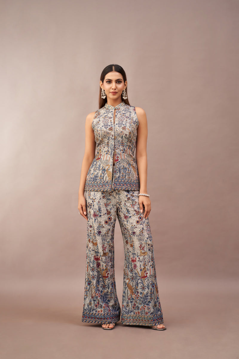 ACE SEQUINS EMBROIDERED SHARARA SET