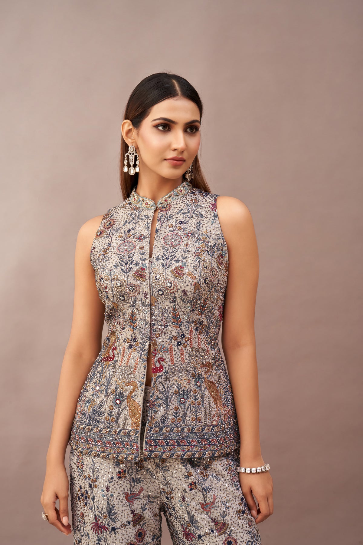 ACE SEQUINS EMBROIDERED SHARARA SET