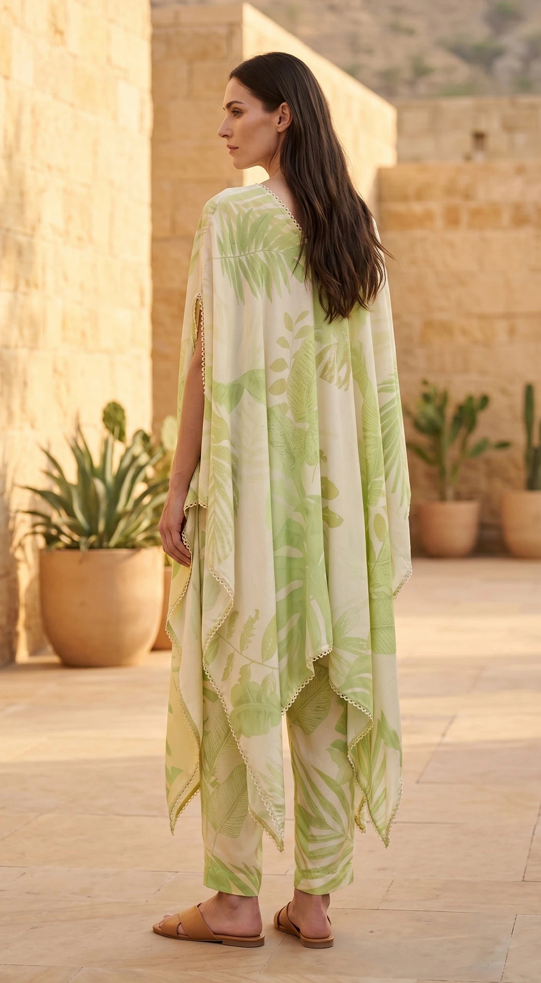 IVORY PRINTED MUSLIN CO-ORD SET