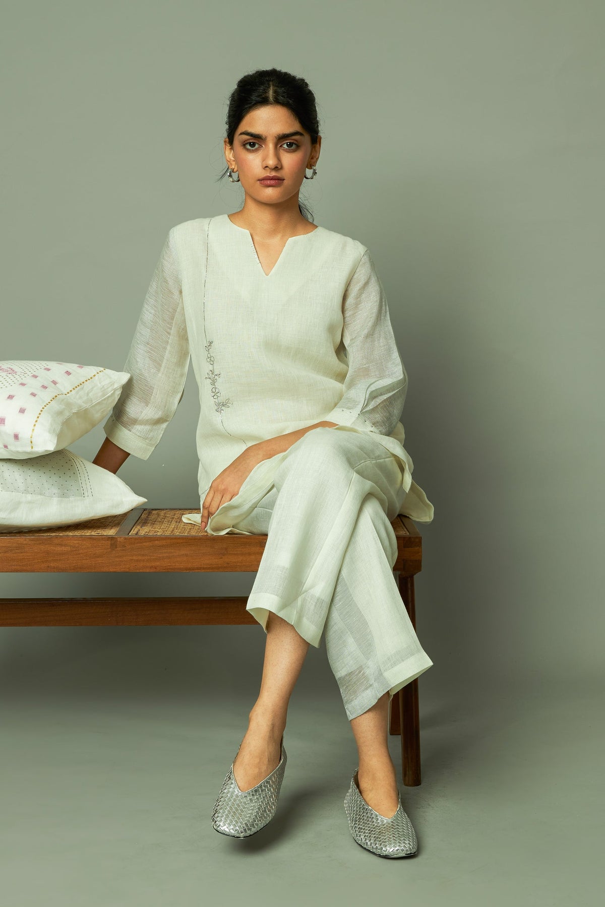 PITA WORK ZARI LINEN CO-ORD SET