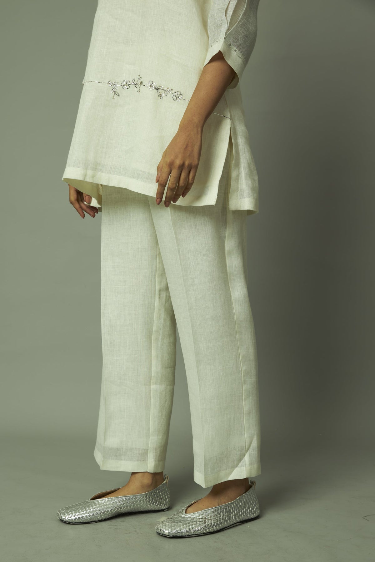 PITA WORK ZARI LINEN CO-ORD SET