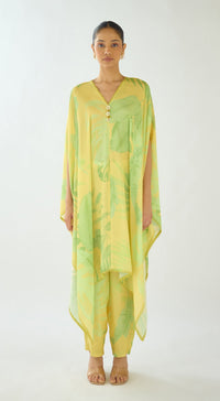 YELLOW MUSLIN PRINTED CO-ORD SET