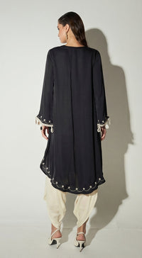 BLACK CREPE EMBROIDERED CO-ORD SET