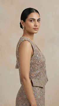 ACE THREAD EMBROIDERED SHARARA SET
